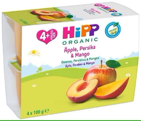 Hipp Fruitbreak 4x100g 4 mth apple-peach-mango organic 